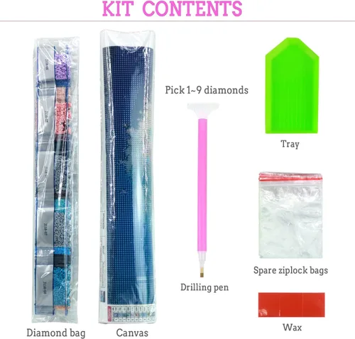 Miniatura 5 de FemGe Kits de pintura de diamante 5D para adultos, bricolaje blanco lindo vaca diamante kits de arte principiantes kits de arte de gemas