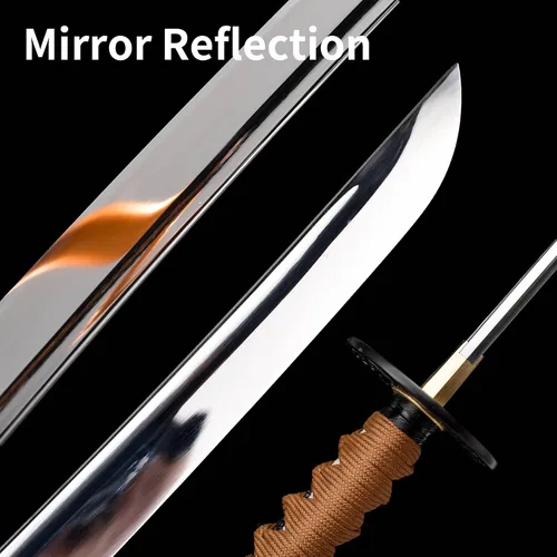 Miniatura 3 de Katana Sword - 41" Full Tang Real Samurai Sword, Handmade Clay Tempered Spring Steel, Razor Sharp Japanese Samurai Swords Impressive Gift for