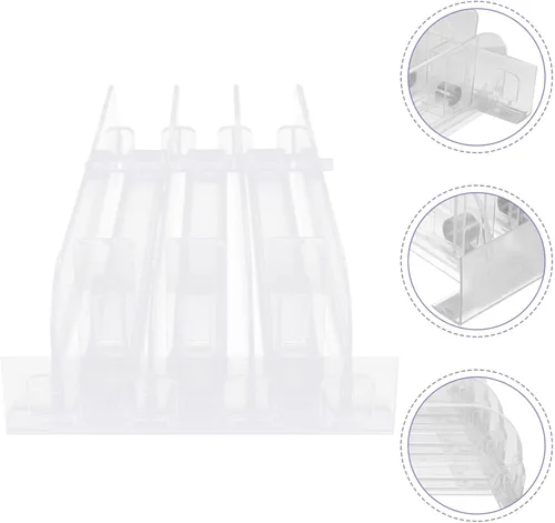 Miniatura 9 de BESTonZON Organizador de bebidas para nevera, estante de soda autoempujable, organizador de latas de bebidas, empujador de bebidas, organizador
