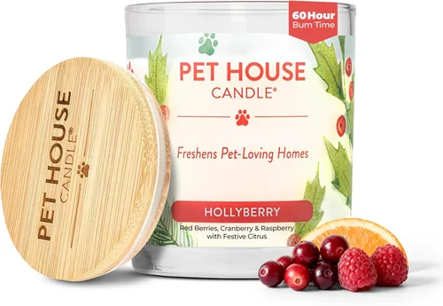 Miniatura 21 de One Fur All, Pet House - Vela 100 % cera de soja, eliminador de olores de mascotas para el hogar, velas aromáticas, no tóxicas y ecológicas