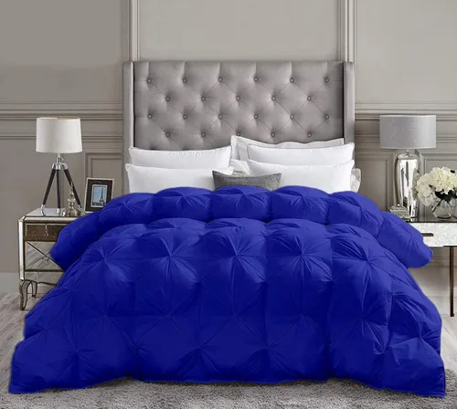 Miniatura 45 de Lujoso y lujoso para todas las estaciones, 100% algodón orgánico, tamaño individual XL, 68 x 92 pulgadas, edredón plisado de 3 piezas con 4 pestañas