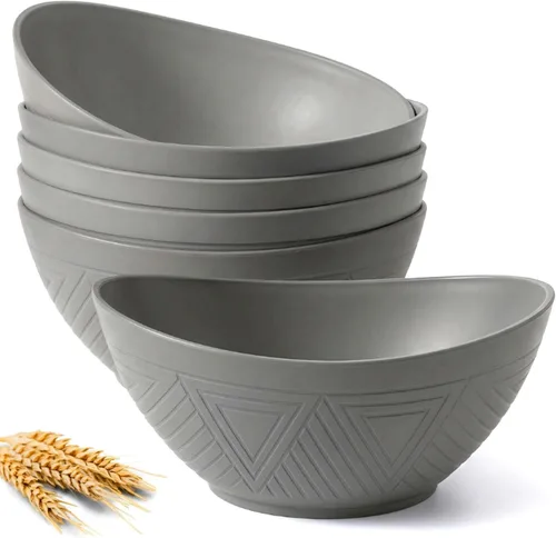 Miniatura 27 de Homienly Tazones para servir de 9.6 pulgadas, platos grandes para servir para fiestas de boda, 60 onzas para ensalada, guarniciones, pasta