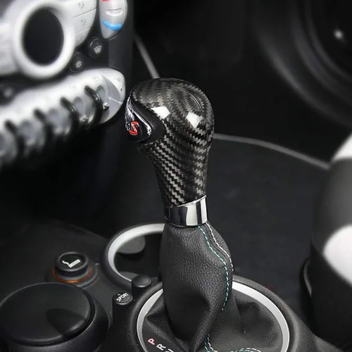 Miniatura 5 de WLKE Add-on - Pomo de palanca de cambios automática de fibra de carbono real, ajuste para Mini Cooper S One Countryman Cluman R55 R56 R58 R60 F55