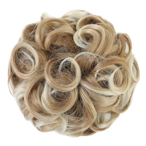 Miniatura 2 de Elaine Extensión de Moño Grande y Desordenado Cabello Rizado Moños Piezas de Cabello para Mujeres Sintético Ondulado Coleteros Grandes Gruesos Punta