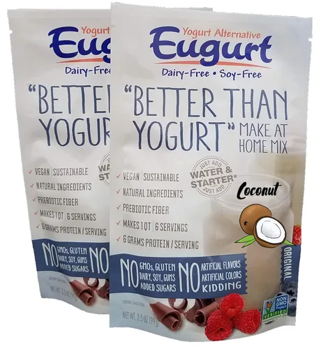 "Better Than Yogurt" Make At Home Mix (¡Sin lácteos y soja!) (coco, paquete de 2)
