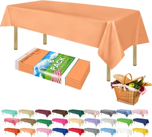 Miniatura 107 de Zimpleware - Mantel redondo de plástico para fiestas de 213 cm (84 pulgadas) de diámetro (paquete de 1, 6 y 12 unidades)