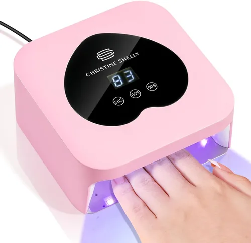 Miniatura 12 de Lámpara de uñas UV, luz UV para uñas de gel, lámpara de uñas de 48 W enchufable, mini lámpara de uñas con control táctil, sensor automático y 3