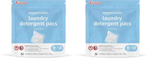Miniatura 7 de Amazon Basics Cápsulas de detergente para ropa, hipoalergénico, sin fragancia ni colorantes, 120 unidades (nuevo empaque)
