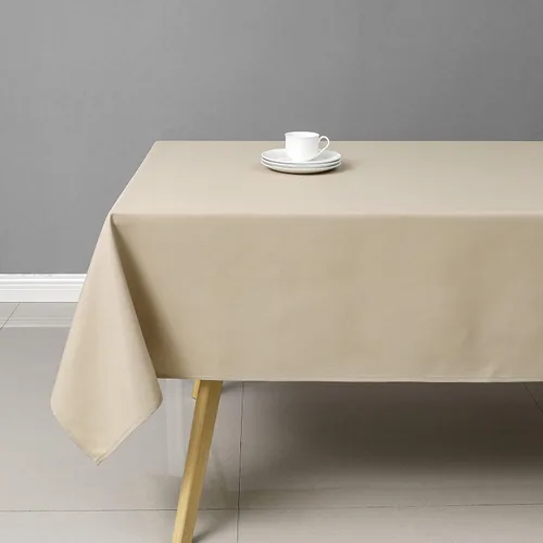 Wewoch Mantel rectangular color caqui, resistente al agua, lavable, de poliéster, para comedor, cocina, fiestas, bodas y uso al aire libre, 60 x 84