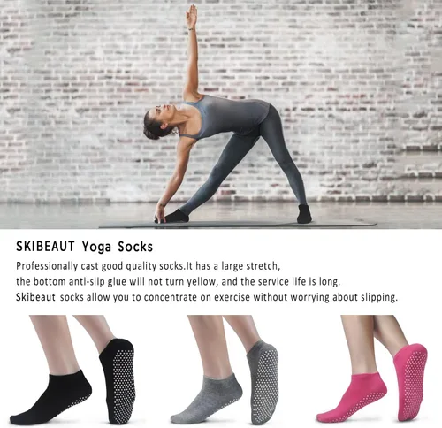 Miniatura 6 de Calcetines antideslizantes para pilates, ballet, yoga, para mujer