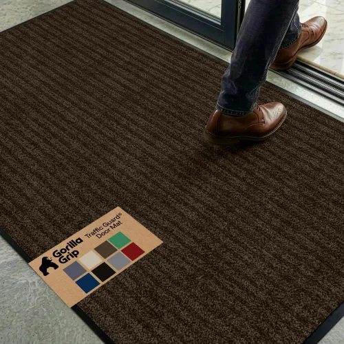 Miniatura 25 de GORILLA GRIP Tapete impermeable para puerta de protección de tráfico, tapetes de entrada resistentes, respaldo fuerte, alfombras comerciales