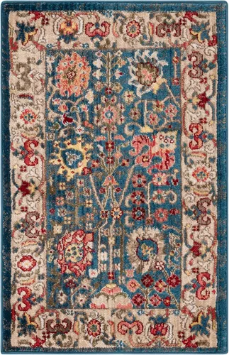 Miniatura 31 de SAFAVIEH Kashan Collection - Alfombra de área de 2 x 3 pies, color beige y gris pardo, diseño oriental tradicional, no desprende pelusa y de fácil