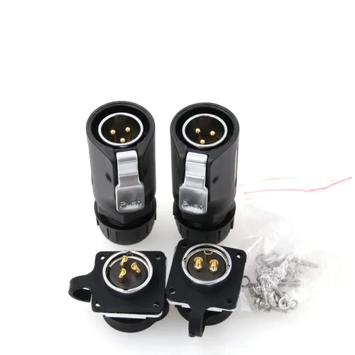 LP20 - Conector de aviación de 3 pines, conectores de cable impermeables industriales para industrial, energía, automóvil, proyecto de lámpara LED