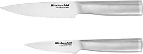 Miniatura 10 de KitchenAid Cuchillo de pelar de acero inoxidable forjado gourmet con cubierta de hoja de ajuste personalizado, cuchillo de cocina afilado, hoja