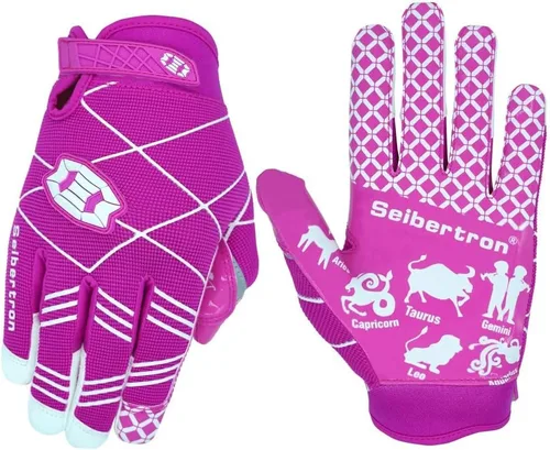 Seibertron Pro 3.0 Twelve Constellations Elite Ultra-Stick Football Receiver Gloves | Super Sticky Grip for Youth Kids Boys 8-12 Girls & Adult Men &