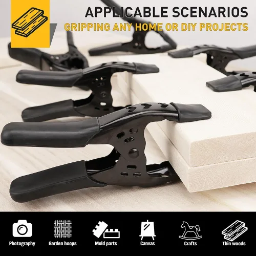Miniatura 3 de Abrazaderas de resorte de metal resistentes de 4 piezas de 6 pulgadas: abrazaderas de metal de resorte para carpintería, apertura de mandíbula