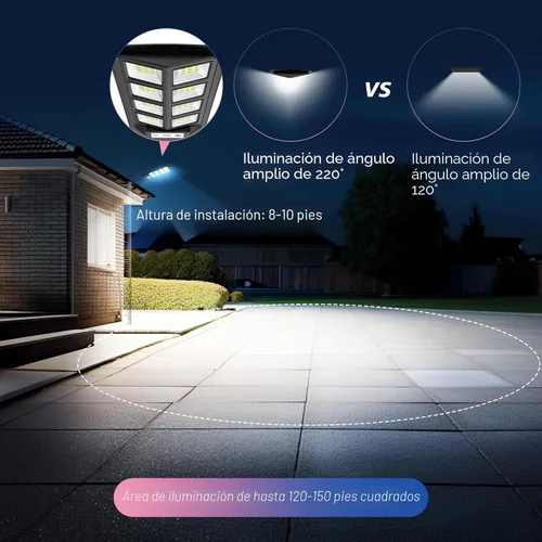 Miniatura 2 de WYWNA Luces Solares para Exteriores, Luces Solares LED de 6000K para Exteriores Impermeables, Reflectores Solares para Exteriores con Sensor