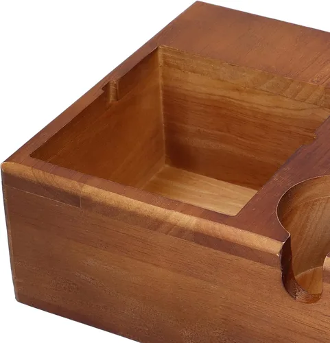 Miniatura 8 de Soporte de café con caja de café, soporte de madera para café, soporte antideslizante para distribuidor de mango de café, contenedor