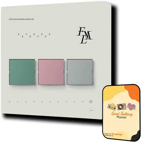 FML Seventeen Album [A+B+C ver. Juego completo]+Beneficios de pre-pedido+planificador digital inspirado en BolsVos K-POP, paquete de calcomanías