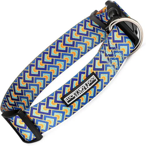 Miniatura 18 de Lucky Love Dog Collar Ancho para Perros - Collar Ajustable, Duradero, Tejido Suave y Cómodo de 1.5 Pulgadas de Ancho para Perros Machos y Hembras