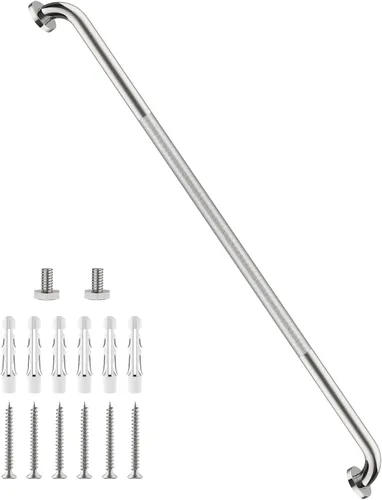 Miniatura 50 de Barra de agarre antideslizante para ducha de 24 pulgadas, acabado blanco frotado con aceite, diámetro de 1.25", Barra de agarre para baño Munzong