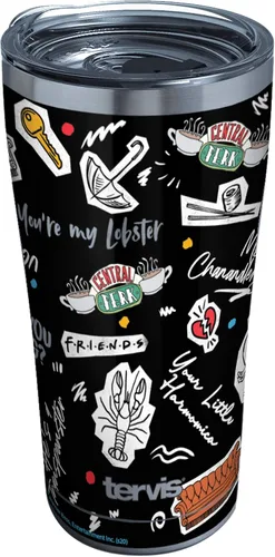 Miniatura 13 de Tervis Vaso aislado de doble pared con diseño de collage de amigos hecho en Estados Unidos mantiene las bebidas frías y calientes, 16 onzas, clásico