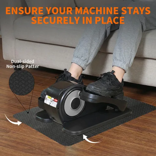 Miniatura 2 de Stepwaver Alfombrilla antideslizante de goma de doble cara para máquina elíptica, alfombrilla antideslizante de 24 x 17 pulgadas para placa