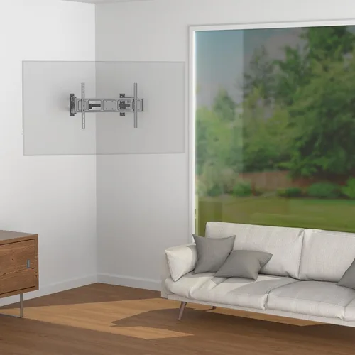 Miniatura 7 de VIVO Soporte de pared para TV de esquina para pantallas planas LCD LED de plasma de 37 a 70 pulgadas, soporte articulado de movimiento completo