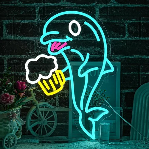 Miniatura 9 de Letrero de neón de gato para decoración de pared, arte de pared de luz de neón de gato genial con interruptor regulable, letrero luminoso LED Cool
