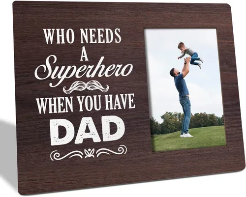 Miniatura 9 de Regalos para papá: placa de marco de fotos, feliz día del padre, divertido marco de fotos, regalo ideal para papá de hija o hijo
