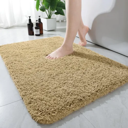 Miniatura 35 de AROGAN Tapete Largo de Baño de Lujo, 24 x 17 Pulgadas, Grueso, Suave y Absorbente, Antideslizante, Respaldo de Goma, Alfombras de Secado Rápido