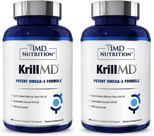 Miniatura 9 de 1MD Nutrition KrillMD - Suplemento omega 3 de aceite de krill antártico con astaxantina, EPA, DHA 2 veces más eficaz que el aceite de pescado 60