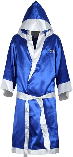 Miniatura 3 de Wesing - Bata de boxeo con capucha para hombres y mujeres, de satén