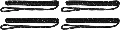Miniatura 25 de Extreme Max 3006.2168 BoatTector Premium Línea de Guardabarros de Nailon de Doble Trenza Paquete de Valor de 2 - 3/8" x 6', Negro