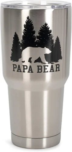 Miniatura 7 de Elanze Designs Best Dad Ever - Taza de viaje de acero inoxidable de 30 onzas con tapa