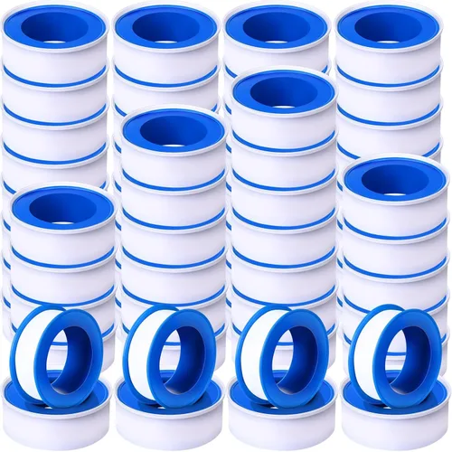 Miniatura 9 de Pushglossy 50 rollos de cinta de PTFE de 1/2 x 520 pulgadas, sellador impermeable, cinta de plomería para cabezal de ducha, reparación de sellado