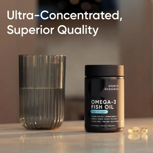 Miniatura 6 de Sports Research Aceite de Pescado Omega 3 de Triple Potencia 1250mg de Abadejo Salvaje de Alaska - Suplemento de Aceite de Pescado Sin Eructos