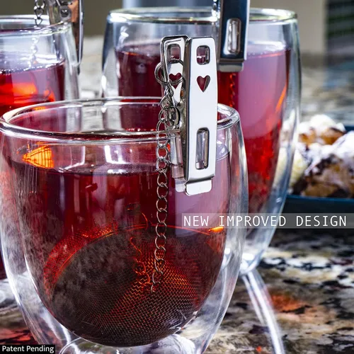Miniatura 4 de Infusor de té de bola de té con clip para preparar té suelto, pinza perfecta, infusor de té, colador, infusor de té, malla metálica, filtro de té