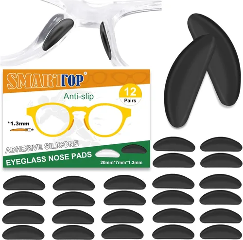 Miniatura 9 de Almohadillas adhesivas para la nariz, 12 pares de almohadillas ultra finas de 0.069 pulgadas con respaldo súper adhesivo, silicona antideslizante