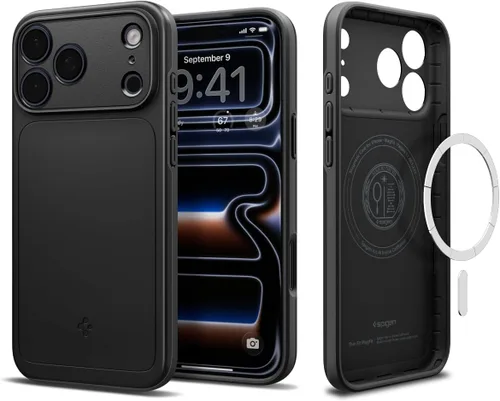 Miniatura 27 de Spigen Thin Fit MagFit Funda diseñada para iPhone 16 [Carcasa rígida] [Protección de grado militar] Compatible con MagSafe - Negro