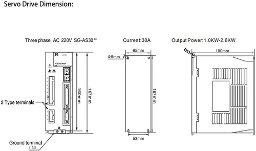 Miniatura 3 de ATO AC Servo Drive para servomotor 1kW-2.6kW (1kW-2.6kW)
