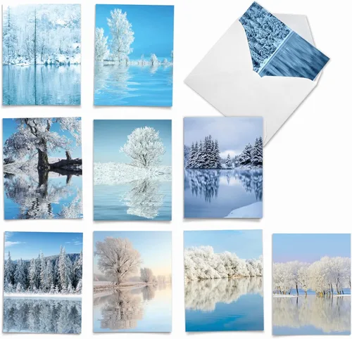 Miniatura 8 de The Best Card Company - Caja de 10 tarjetas para todas las ocasiones en blanco (4 x 5.12 pulgadas) - Tarjetas de paisaje panorámico surtidas
