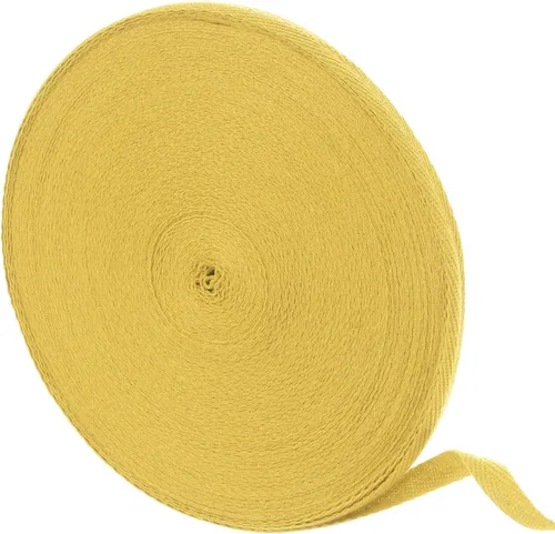 Miniatura 100 de uxcell Cinta de sarga de algodón de 50 yardas, cinta de espiga de 3/8 pulgadas para coser ropa, manualidades (azul)