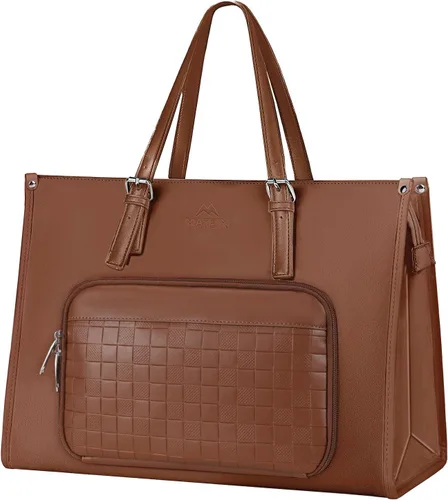Miniatura 12 de MATEIN - Bolsa de mano para laptop de 17 pulgadas para mujer con compartimento para el almuerzo, maletín de trabajo convertible de piel sintética