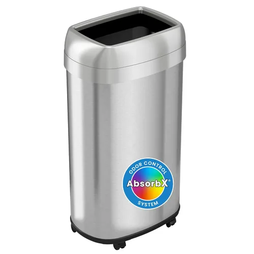 Miniatura 12 de iTouchless SoftStep - Cubo de basura y contenedor de reciclaje de 16 galones con filtros de olores dobles y cubos extraíbles codificados por Plata