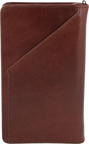 Miniatura 2 de KRAFTIQ SIMON- Cartera de viaje de cuero genuino marrón curtido vegetal seguro RFID Marrón Vintage