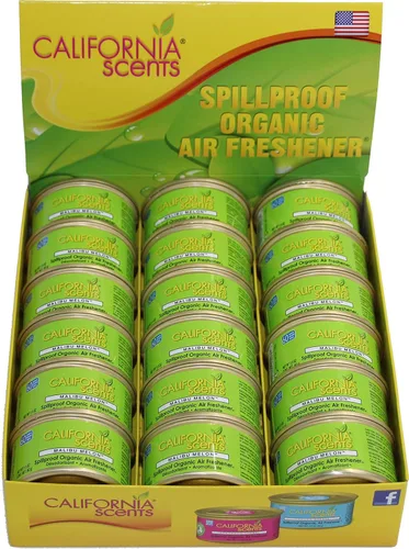 Miniatura 6 de Ambientador y neutralizador de olores en lata de California Scents, juego de 12 latas a prueba de derrames para el hogar y el automóvil, aroma a