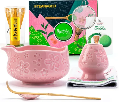 Miniatura 19 de TEANAGOO Juego de 9 Piezas Batidor de Matcha, Juego de Matcha de Cerámica, Kit de Matcha para Ceremonia, Juego de Té Matcha para Hacer Negro carbón 2