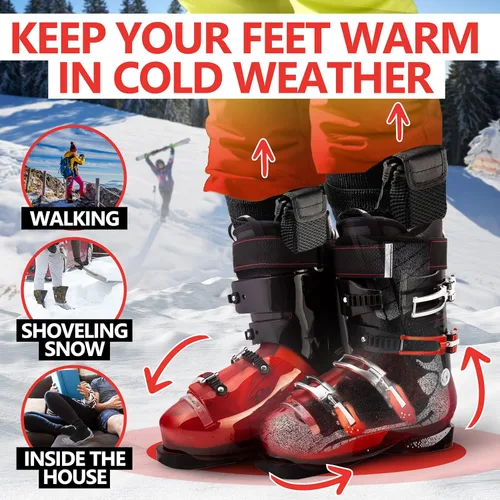 Miniatura 3 de Calcetines térmicos eléctricos calientes, calentadores de pies para el invierno que funcionan con pilas, para hombres y mujeres adultos. Los