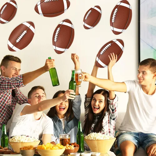 Miniatura 3 de Recorte de fiesta de fútbol, paquete de 22 tableros de anuncios de fútbol, decoración de aula, recortes con puntos de pegamento para decoración